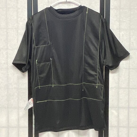 Tingley Job Sight Reflective Safety Tee Shirt XL Black Yellow Hi-Vis Workwear - Picture 5 of 14